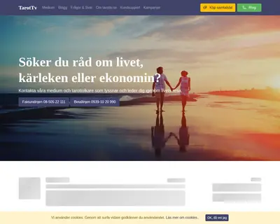 Tarottv.se startsida 2026