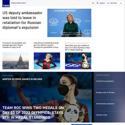 Tass startsida 2022