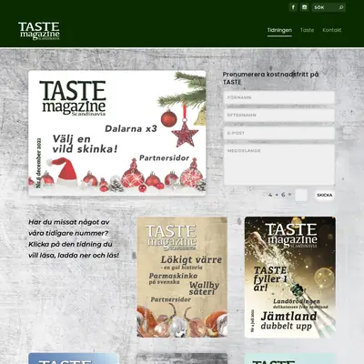 Taste Magazine Scandinavia startsida 2022
