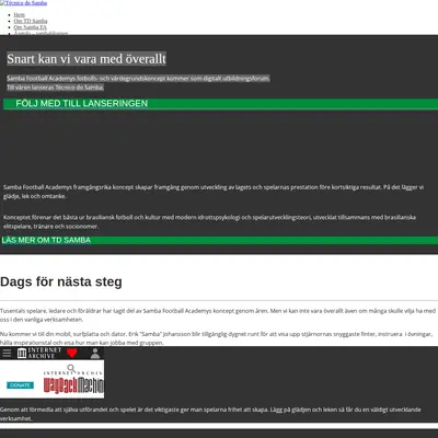 www.tdsamba.se startsida 2016