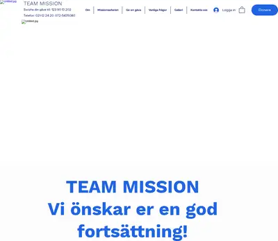Team Mission startsida 2026