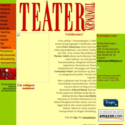 Teatertidningen startsida 2000