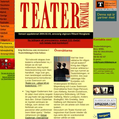 Teatertidningen startsida 2004