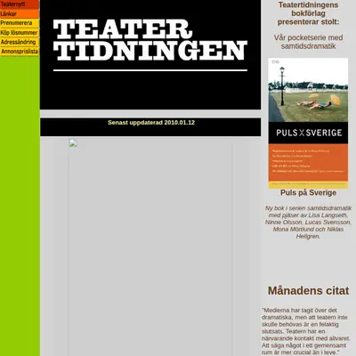 Teatertidningen startsida 2010