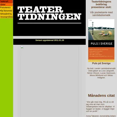 Teatertidningen startsida 2011