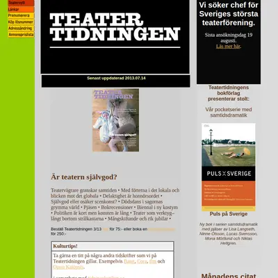 Teatertidningen startsida 2014