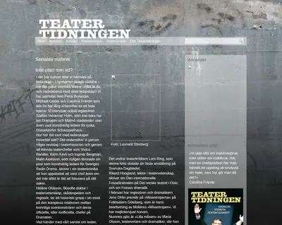 Teatertidningen startsida 2020