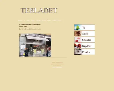 Tebladet startsida 2012