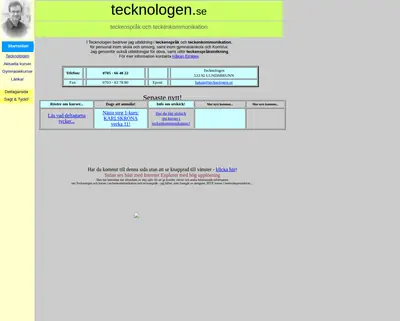 Teknologen startsida 2003