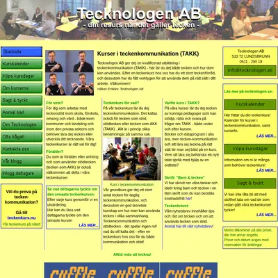 Teknologen startsida 2011