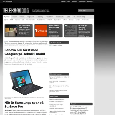 Techtidningen startsida 2016