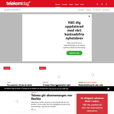 Techtidningen startsida 2020