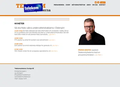 www.telekomnyheterna.se startsida 2025