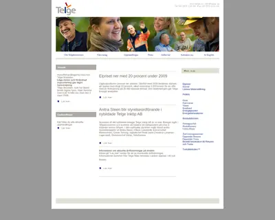 Telgebo startsida 2009