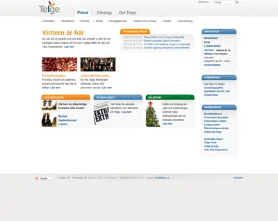 Telgebo startsida 2011