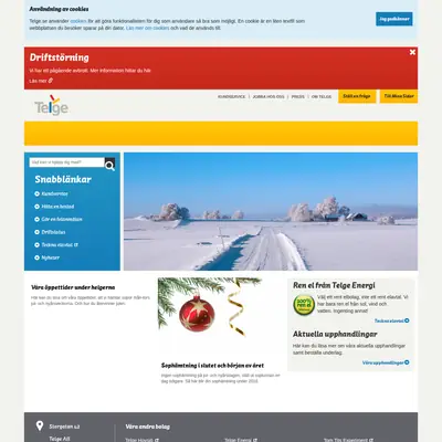 Telgebo startsida 2016