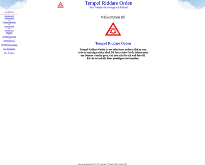 www.tempelriddareorden.se startsida 2004