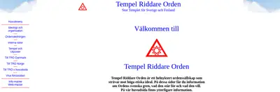 www.tempelriddareorden.se startsida 2007