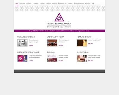 www.tempelriddareorden.se startsida 2014