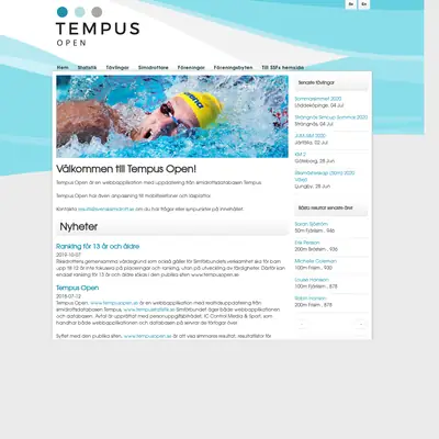 Tempus startsida 2020