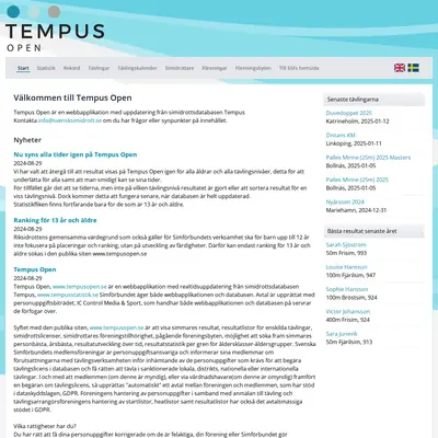Tempus startsida 2025