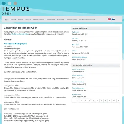 Tempus startsida 2026