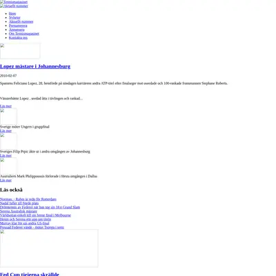 Svenska Tennismagasinet startsida 2010