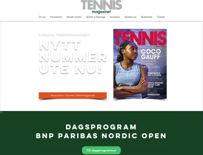 Svenska Tennismagasinet startsida 2024