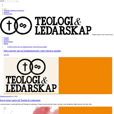 Teologi & Ledarskap startsida 2015