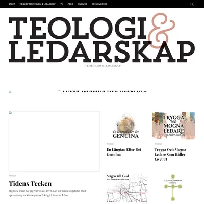 Teologi & Ledarskap startsida 2026