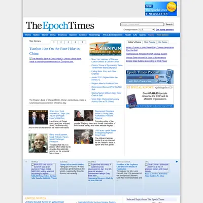 Epoch Times startsida 2011