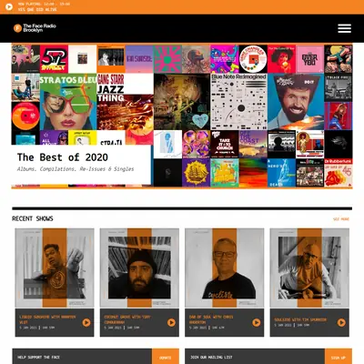 Faceradio startsida 2021