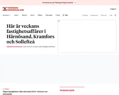 tidningenangermanland.se startsida 2024
