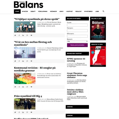 www.tidningenbalans.se startsida 2019
