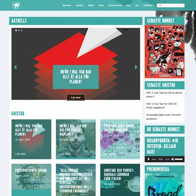 BRAND - ANARKISTISK TIDNING startsida 2020