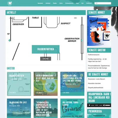 BRAND - ANARKISTISK TIDNING startsida 2022