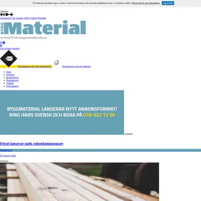 ByggMaterial startsida 2022