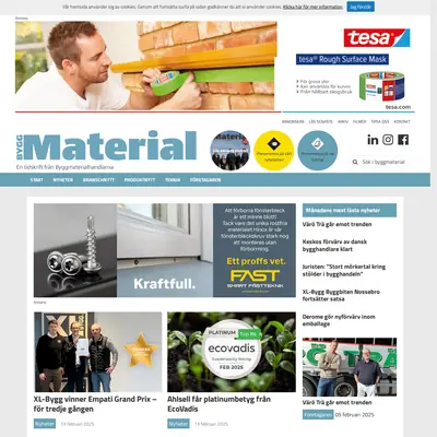 ByggMaterial startsida 2025