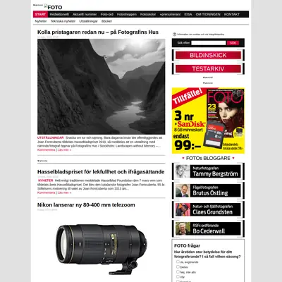tidningenfoto.se startsida 2013