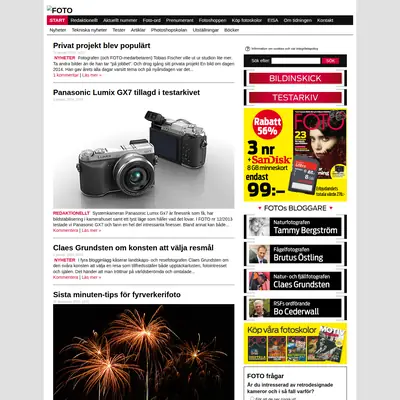 tidningenfoto.se startsida 2014