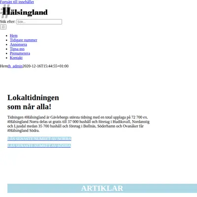 #HÄLSINGLAND startsida 2021
