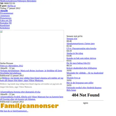 tidningenharjedalen.se TV startsida 2012