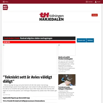 tidningenharjedalen.se TV startsida 2015