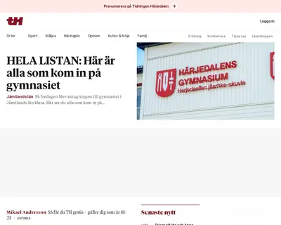 tidningenharjedalen.se TV startsida 2022