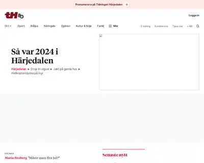tidningenharjedalen.se TV startsida 2025