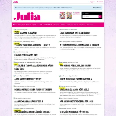 www.tidningenjulia.se startsida 2016