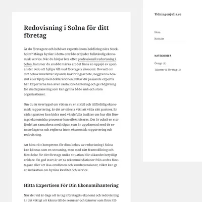 www.tidningenjulia.se startsida 2026