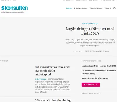 www.tidningenkonsulten.se startsida 2019