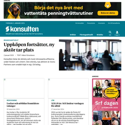 www.tidningenkonsulten.se startsida 2025