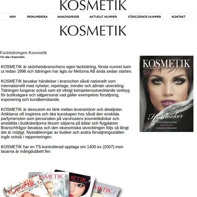 www.tidningenkosmetik.se startsida 2010